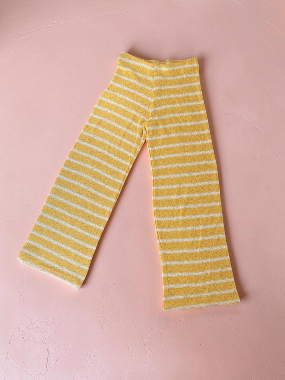 Zara Striped Knit Pants Wide Leg Beach Coastal Vacation Lounge Pants Size M